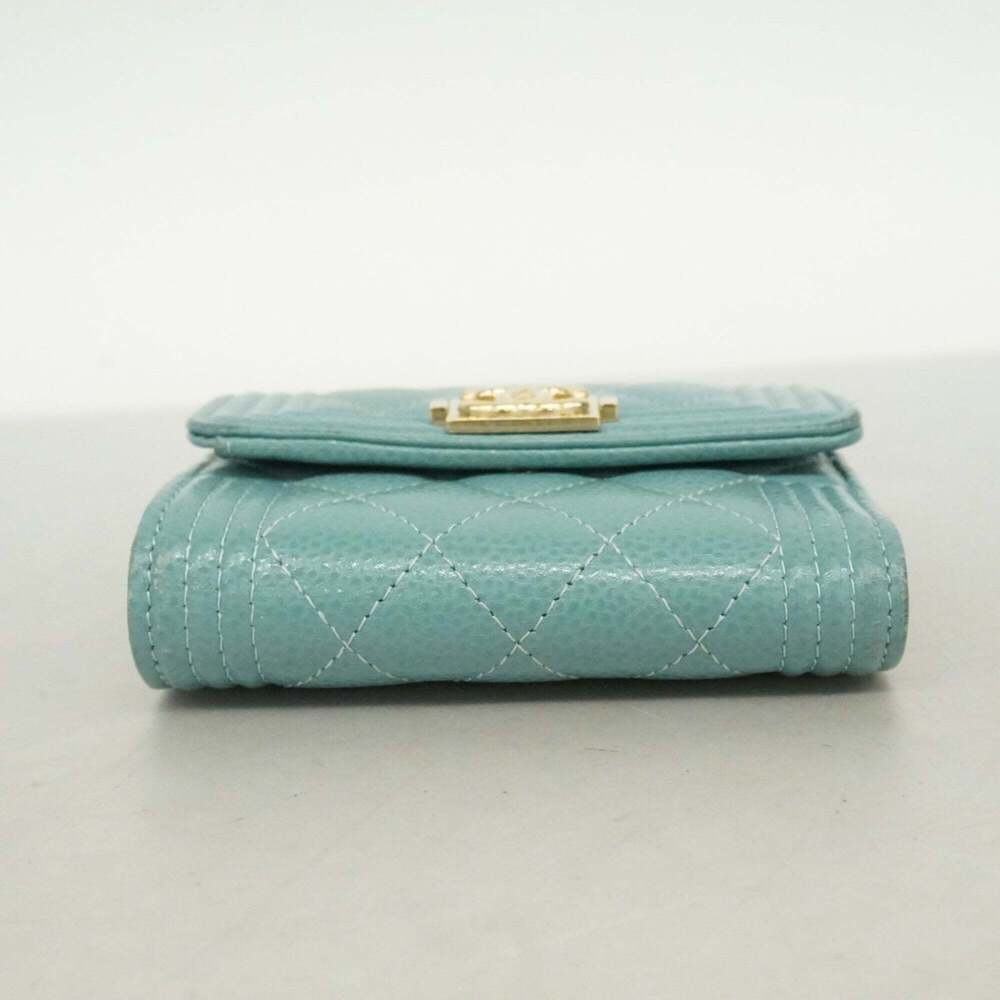 CHANEL Blue Caviar Leather Wallet - Picture 2 of 8